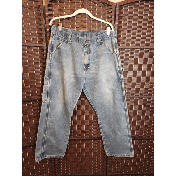 Wrangler Other - Vintage Wrangler Carpenter‎ Jeans 34x29 Blue Denim Straight Leg Workwear